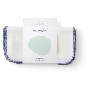 Esembly Wipe Ups, Organic Cotton Reusable Baby Wipes 12-pk NEW!!